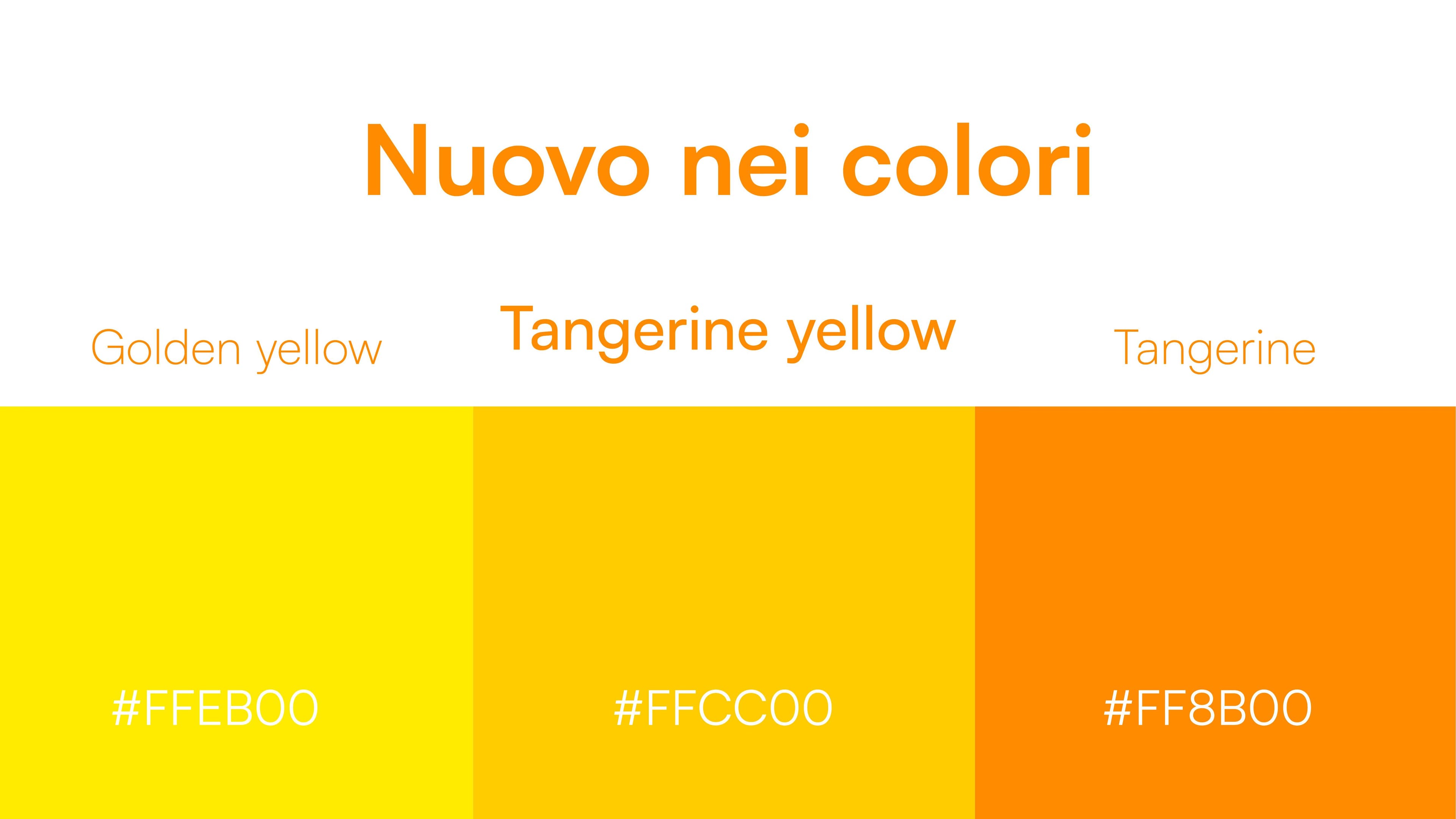 Nuovo nei colori: palette Yellohu